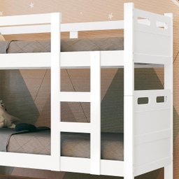 Beliche com Cama Auxiliar Jaspe Treliche Mdf Cor:branco - 2