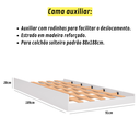 Ver imagem 6 de Beliche com Cama Auxiliar Jaspe Treliche Mdf Cor:branco
