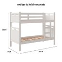 Ver imagem 5 de Beliche com Cama Auxiliar Jaspe Treliche Mdf Cor:branco