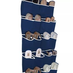 Sapateira de Porta Parede 8 e 10 Pares de Sapato Tênis Tnt Resistente:azul/10 Pares - 2