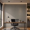 Ver imagem 3 de Painel Ripado de Madeira Decorativo para Sala Quarto 258x250cm Slats L05 Gris Fosco - Lyam Decor