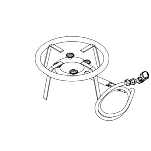 Fogareiro Baby Zincado 22cm - Alta Pressão e Compacto