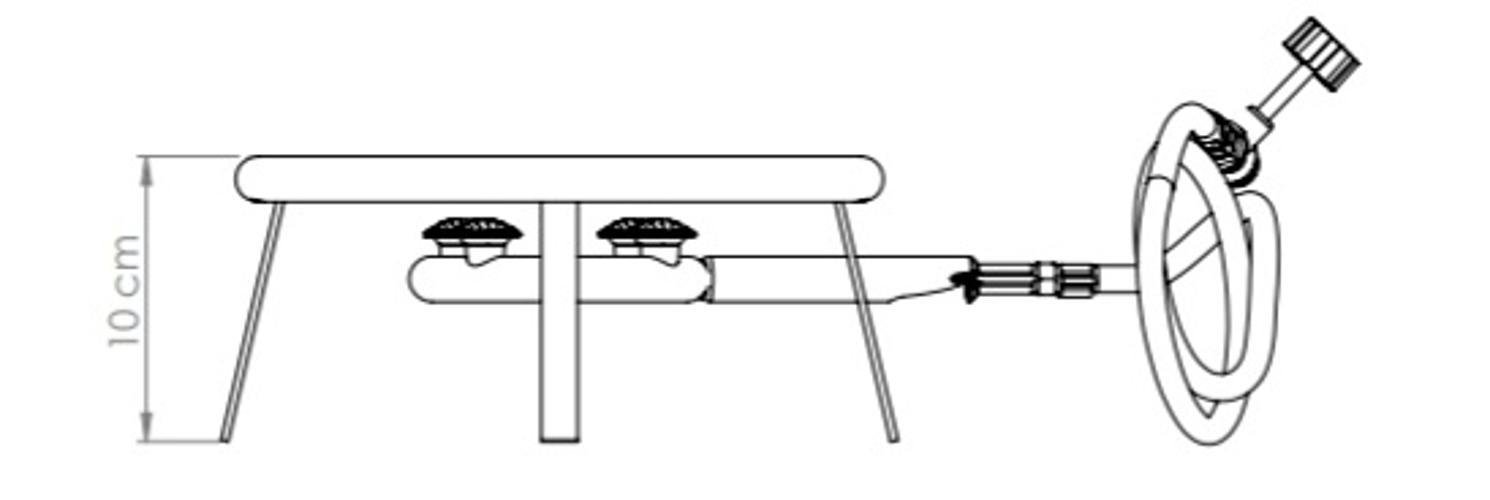 Fogareiro Baby Zincado 22cm - Alta Pressão e Compacto - 3