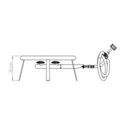 Fogareiro Baby Zincado 22cm - Alta Pressão e Compacto - 3
