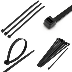 300 Abraçadeira Preta Nylon 4,8x400mm Fita Hellermann Plástica Enforca Gato Uso Profissional