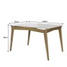 Conjunto de Mesa de Jantar Rubi 136x90cm com 4 Cadeiras Rubi Imbuia/branco Off/neblina - 4
