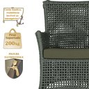 Ver imagem 4 de 2 Sofá Área e Mesa Igapó Alumínio Pintura Marrom Corda Náutica Estofado Impermeável Almofada 13 Tram