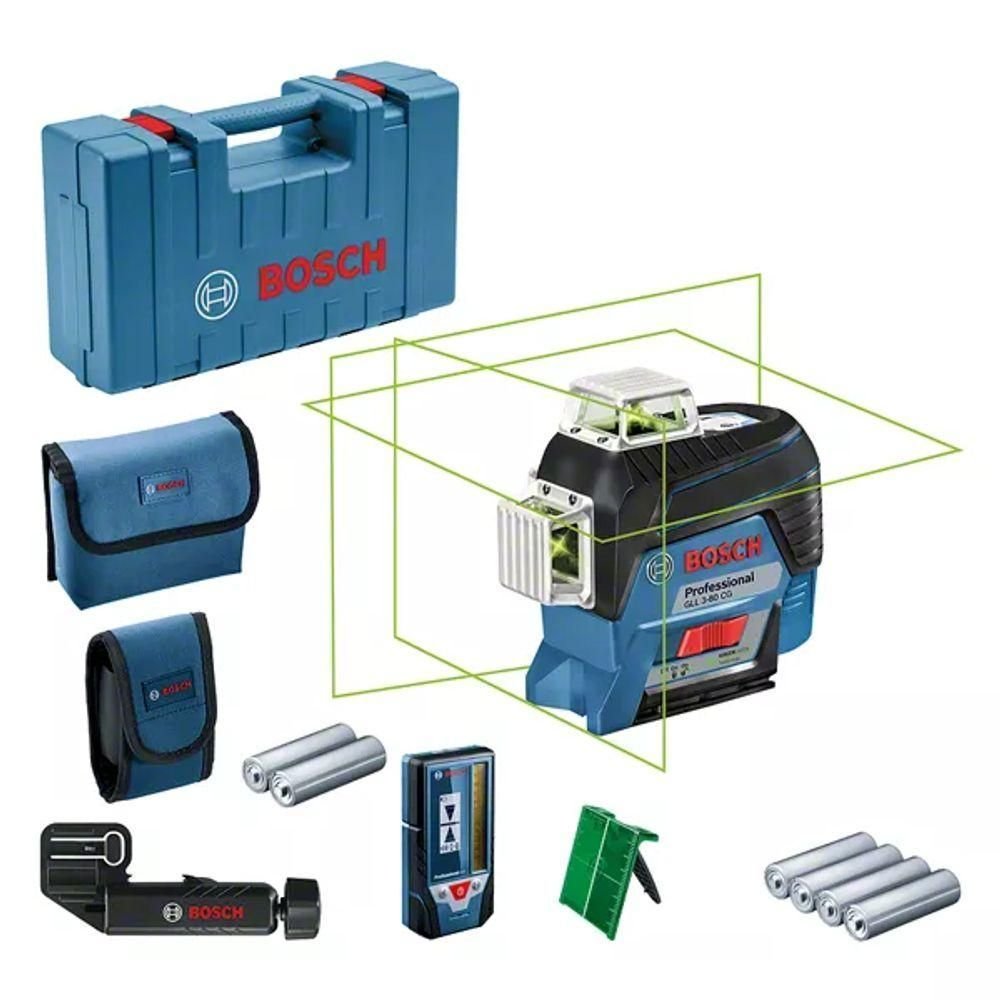 Nível a Laser de Linhas Verdes Gll 3-80 Cg com Maleta Bosch - 2