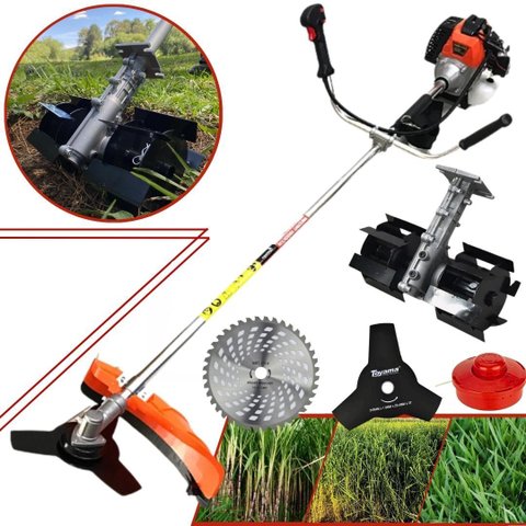Roçadeira com Enxada Capinadeira a Gasolina Importway 5x1 de 3hp 63cc Similar a Vonder, Garthen, Ter