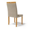 Ver imagem 5 de Kit com 6 Cadeiras Aurora Madeira Maciça Estofadas para Mesa de Jantar Veludo Bege 102