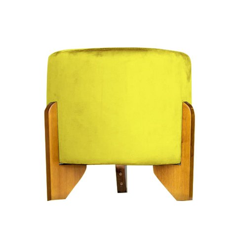Puff Banqueta Thor Luxo Decorativo - Veludo Amarelo