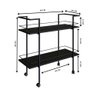 Carrinho para Bar Industrial 2 Nichos Preto - Placa&ponto - 4