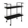 Carrinho para Bar Industrial 2 Nichos Preto - Placa&ponto - 2