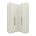 Ver imagem 4 de Guarda Roupa de Canto Bellagio 4 Portas de Bater 3 Gavetas MDP Areia HP Casa 812 134cm