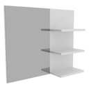 Ver imagem 7 de Conjunto Para Banheiro Gabinete E Espelheira BN3606x08 Branco Tecno Mobili