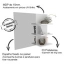 Ver imagem 5 de Conjunto Para Banheiro Gabinete E Espelheira BN3606x08 Branco Tecno Mobili