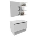 Ver imagem 1 de Conjunto Para Banheiro Gabinete E Espelheira BN3606x08 Branco Tecno Mobili