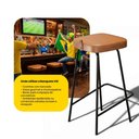 Ver imagem 5 de Kit 02 Banquetas Altas Cozinha e Área Gourmet Vik Estofada Couríssimo Whisky - Desk Design
