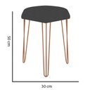 Ver imagem 2 de Kit 6 Puffs Banqueta Alta Bita Industrial Pé De Ferro Bronze
