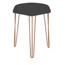 Ver imagem 5 de Kit 6 Puffs Banqueta Alta Bita Industrial Pé De Ferro Bronze