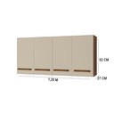 Ver imagem 2 de Armário Aéreo de Cozinha 1,20 com 4 Portas Mara Savana/off White - Moblis
