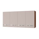 Ver imagem 1 de Armário Aéreo de Cozinha 1,20 com 4 Portas Mara Savana/off White - Moblis