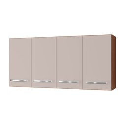 Armário Aéreo de Cozinha 1,20 com 4 Portas Mara Savana/off White - Moblis - 1