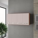 Ver imagem 2 de Armário Aéreo de Cozinha 1,20 com 4 Portas Mara Savana/off White - Moblis