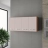 Armário Aéreo de Cozinha 1,20 com 4 Portas Mara Savana/off White - Moblis - 2