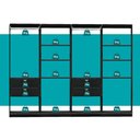 Ver imagem 6 de Guarda-Roupas Closet Modulado Alasca 240cm 4 Peças com 4 Gavetas e Cabideiros Preto Touch Carraro