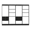 Ver imagem 3 de Guarda-Roupas Closet Modulado Alasca 240cm 4 Peças com 4 Gavetas e Cabideiros Preto Touch Carraro