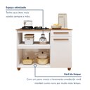 Ver imagem 5 de Balcão Chicago Recorte para Cooktop 4 Bocas 1 Porta e 1 Gaveta - Kaiki Móveis Branco