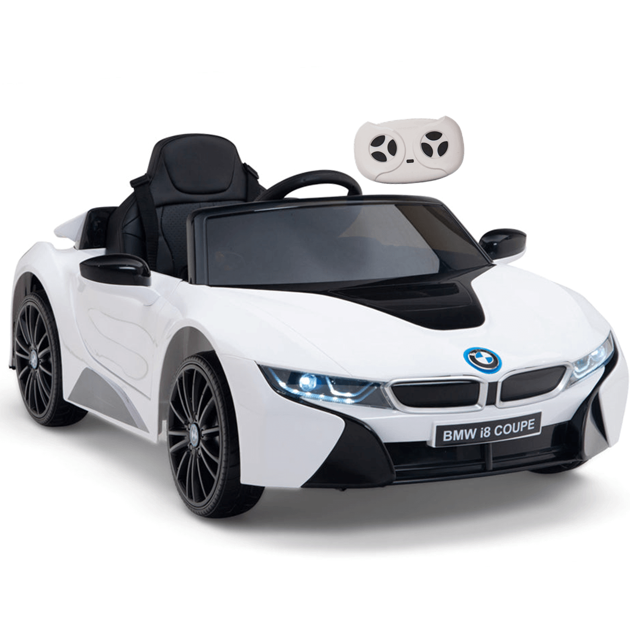 Carro Eletrico Zippy Toys BMW i8 Coupe 12V com Controle Branco - 1