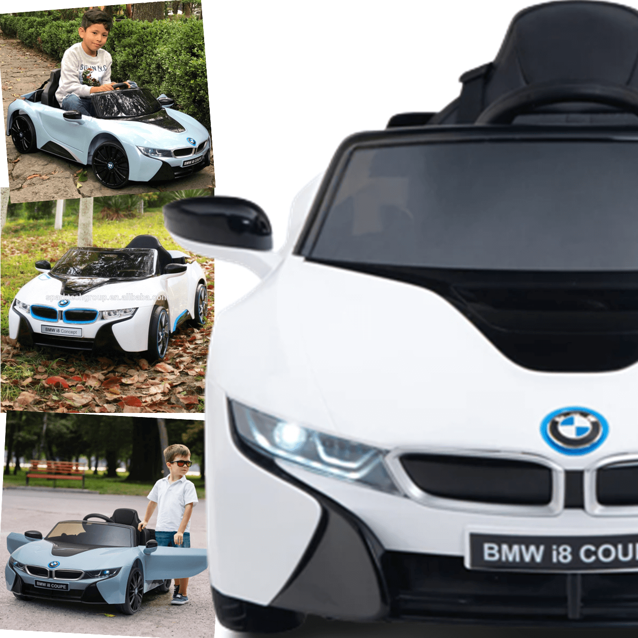 Carro Eletrico Zippy Toys BMW i8 Coupe 12V com Controle Branco - 4