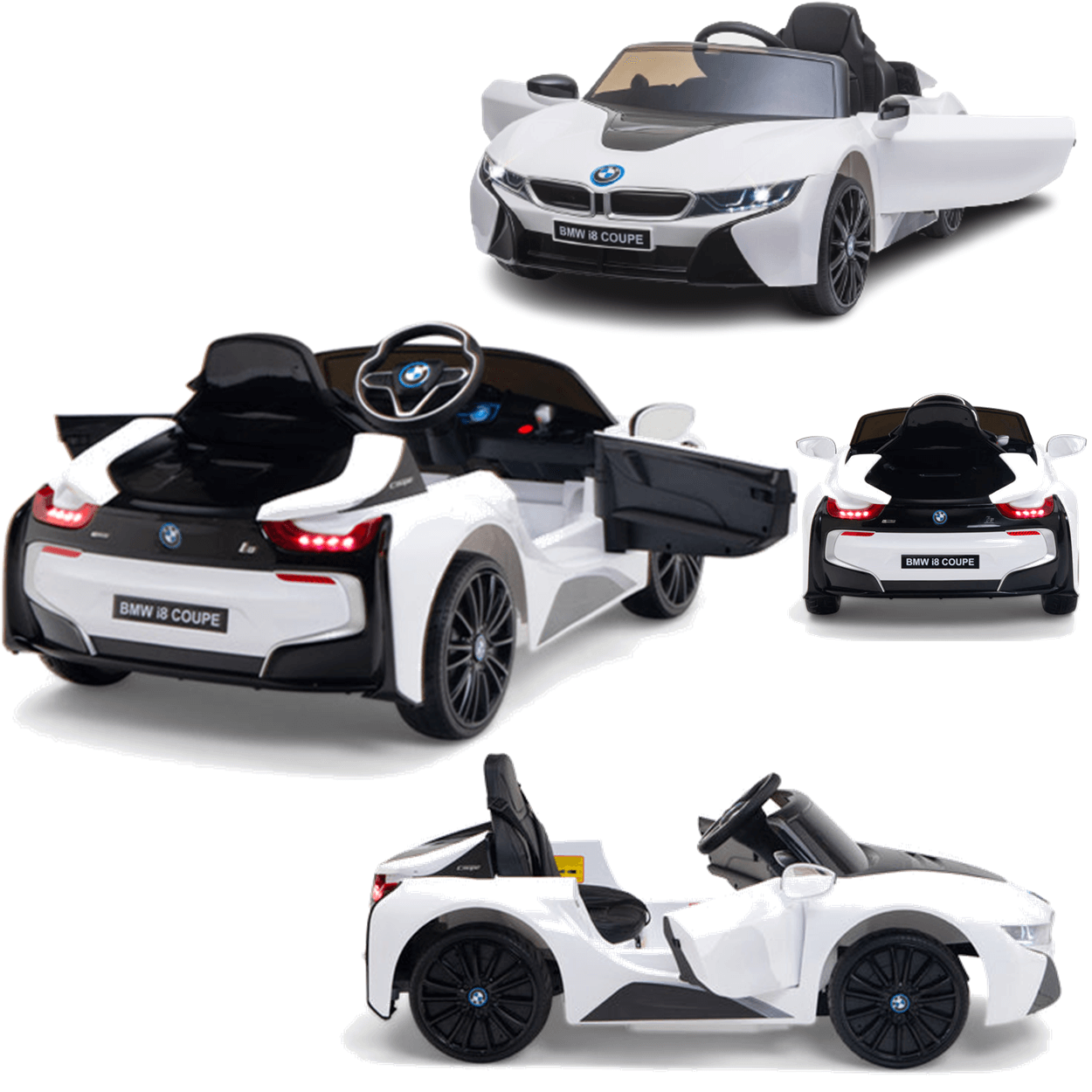 Carro Eletrico Zippy Toys BMW i8 Coupe 12V com Controle Branco - 2