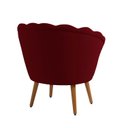 Ver imagem 4 de Kit 3 Poltronas Pétala Sued Marsala Pés Palito - Kimi Design