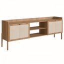 Ver imagem 2 de Rack 2 Portas 183cm Palhinha Pé Madeira 27930 Oslo Artesano - Hanover/pé Roble