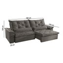 Ver imagem 5 de Sofá Melt 02 Módulos de 90cm Br 25cm Meu Sofá Online A231 Linho Cinza Escuro