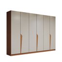 Ver imagem 3 de Guarda-roupa Casal Luxe 2,42 Metros 6 Portas 4 Gavetas Freijó/creme - Panorama Móveis