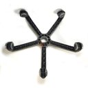 Ver imagem 7 de Estrela em Nylon Secretária Executiva Preta Rodizios Silicone