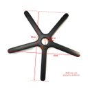 Ver imagem 4 de Estrela em Nylon Secretária Executiva Preta Rodizios Silicone