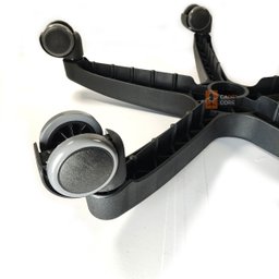 Estrela em Nylon Secretária Executiva Preta Rodizios Silicone - 6