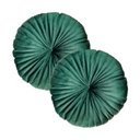 Ver imagem 1 de 2 Almofadas Redondas Rendy em Veludo Várias Cores Cor:verde Escuro