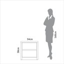 Ver imagem 4 de Mesa de Cabeceira 2 Gavetas Basic Carvalho Rosé/Off White Fosco Dalla Costa