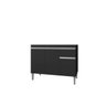 Gabinete de Pia Armário Tatiane 100cm Preto S/tampo - Ajl Móveis - 1