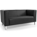 Ver imagem 1 de Sofá 02 Lugares para Sala Decorativa Kubo 153cm Corano Preto - Nexta Casa