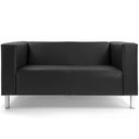 Ver imagem 2 de Sofá 02 Lugares para Sala Decorativa Kubo 153cm Corano Preto - Nexta Casa