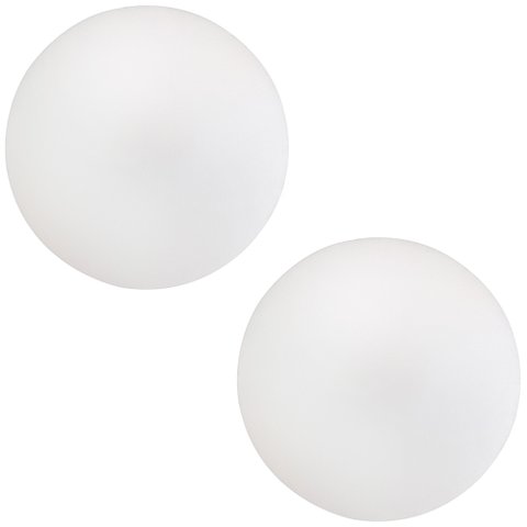 Kit 02 Assentos Redondo Banqueta Cadeira Estofados Poltronas H02 Corino Branco 39 cm - Lyam Decor As