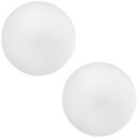 Ver imagem 1 de Kit 02 Assentos Redondo Banqueta Cadeira Estofados Poltronas H02 Corino Branco 39 cm - Lyam Decor As