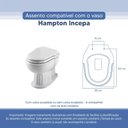 Ver imagem 3 de Assento Sanitário Tampa de Vaso Branco Resina Poliester Hampton para Bacia Incepa